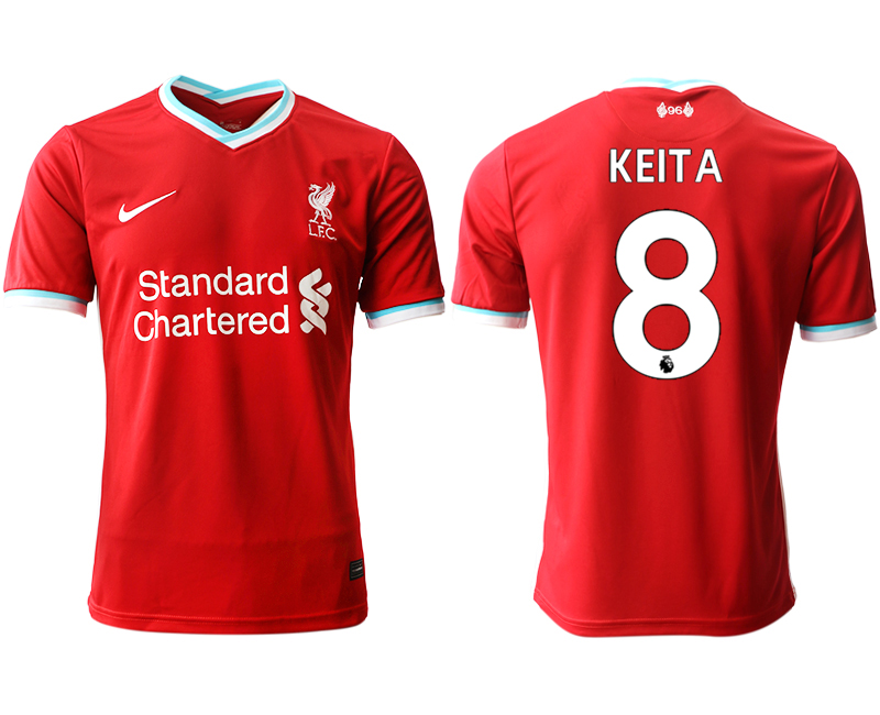 Men 2020-2021 club Liverpool home aaa version #8 red Soccer Jerseys
